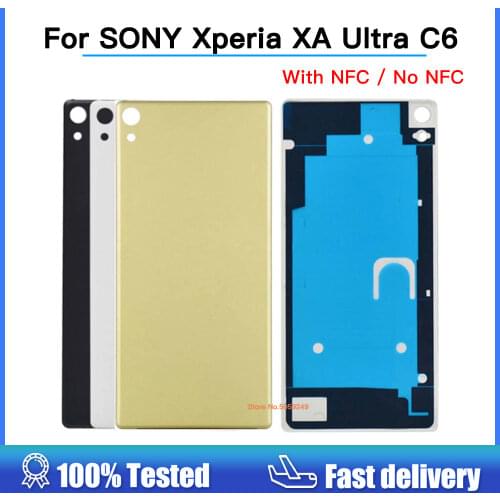 For SONY XPERIA XA Ultra C6 Back Battery Case Door Rear Housing Cover Chassis F3215 Replacement For 6.0" SONY C6 Battery Cove