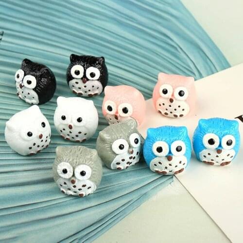 1Pc Owls Miniature Mini Resin Bonsai Home Garden Micro Landscape Succulent Plant Pots Craft Fairy Decor
