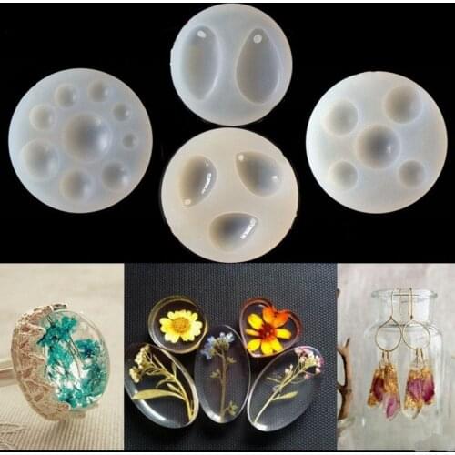1pcs UV Resin Jewelry Liquid Silicone Mold Tear Water Drop&Round Beads Charms Molds For DIY Necklace Pendant Making Jewelry