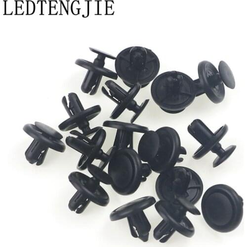 100Pcs Black Plastic Rivets Clips Auto Vehicle Car Bumper Clips Retainer Fastener Rivet Door Panel Fender Liner for BMW