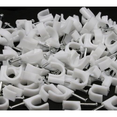 100PCS/LOT Cable Clips 5mm Home improvement tools Wire fixed