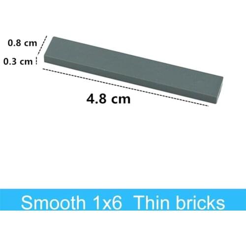 1x6 Assembles Particles 50pcs DIY Building Blocks Figure Bricks Smooth Flat Tile Educational Creative Size Compatible With 6636
