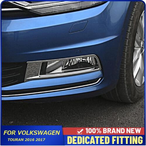 2016 2017 For Volkswagen VW Touran Front Foglight Fog Lamp Cover Trims Frame Car Styling External Protector