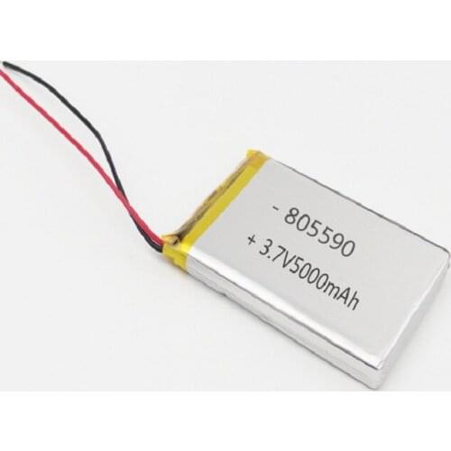 3.7V 500mAh 805590 polymer lithium battery DIY back clip charging battery power 805590