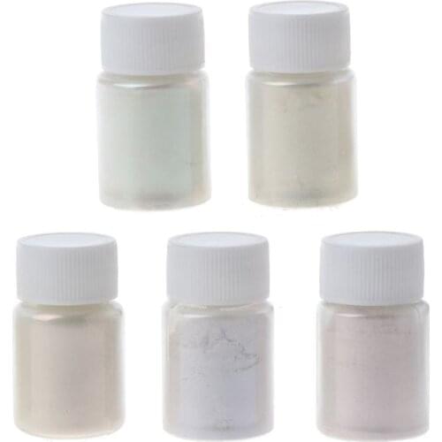 5Pcs Magic Aurora Resin Powder Mica Shiny AB Effect Pearlescent Pigments Colorants Resin Dye Jewelry Making 10g Per
