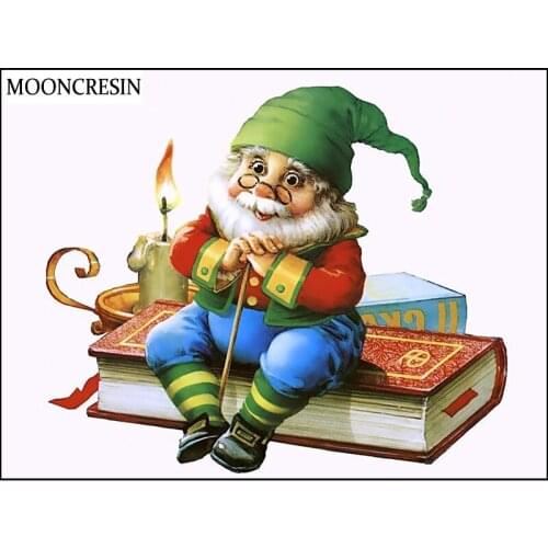 5D Diamond Painting Full Drill Square Cartoon Santa Claus & Book Cross Stitch Embroidery Diamond Mosaic Stickers Decoration Home