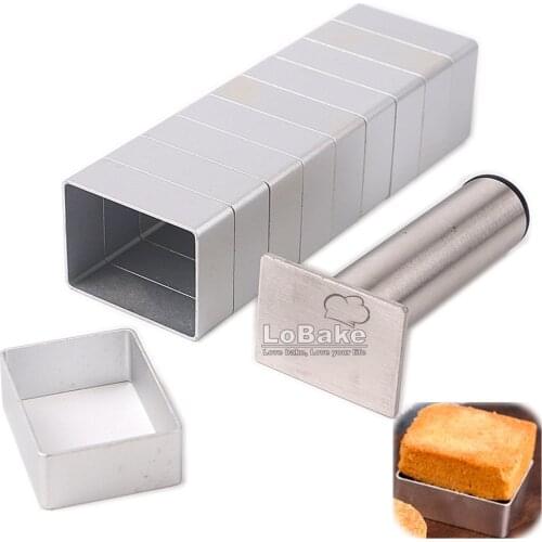 Rectangle shape aluminium pineapple cake mold stainless steel pressing stamp mooncake mould fondant cookie biscuit molds DIY