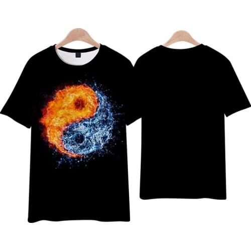 Anime Cosplay 3D Print Cartoon Yin and yang Bagua Punk Rock Casual Breathable T-Shirt Tee T Shirt Top