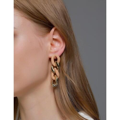 Bohemia Big Metal Long Geometric Dangle Drop Earrings for Women Spiral Design Luxury Fashion Jewelry Gifts Girls Ear Accessories