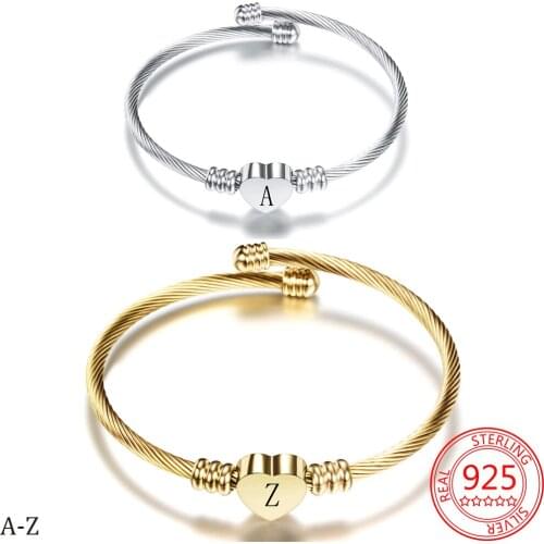 Classic Gold Love Romantic Letter Charm Bracelet Silver Ladies Open Bracelet Birthday Gift