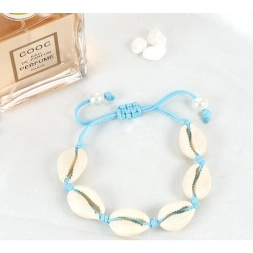 4 Colors Bohemia Shell Bracelets for Women Rope Chain Handmade Anklets Natural Seashell Charm Jewelry Summer Beach Holiday Gift