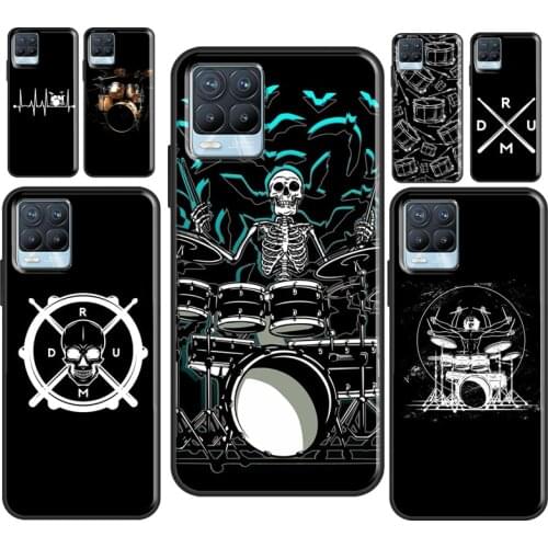 Musical Drum Drumsticks Drummers For OPPO Realme 7 8 6 Pro X7 X50 C3 C11 C21 GT Neo Case For OnePlus 9 8 Pro Nord 8T Shell