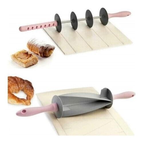 DIY Plastic Handle Bread Rolling Pin Cutter Mold for Making Croissant Bread Dough Pastry Knife Handle Baking Kitchen Accessories