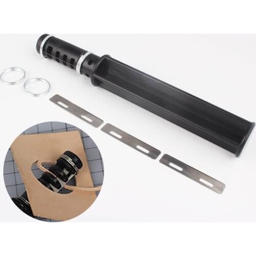 1set Leather craft Tool Swivel Leather Strip Strap Hand Cutter Leathercraft Knife with 3 Blades DIY Leather belt Cutting Tool