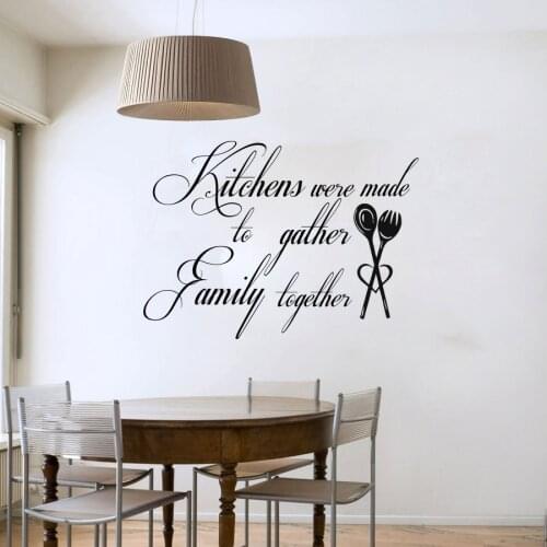 Kitchen Were Made To Gather Family Together Art Words Wall Decals Vinyl Waterproof Kitchen Wall Tile Sticker