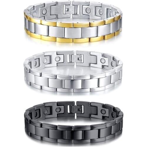 Magnetic Therapy Bracelets anket for Men Pain Relief for Arthritis and Carpal Tunnel Pulseira Masculina