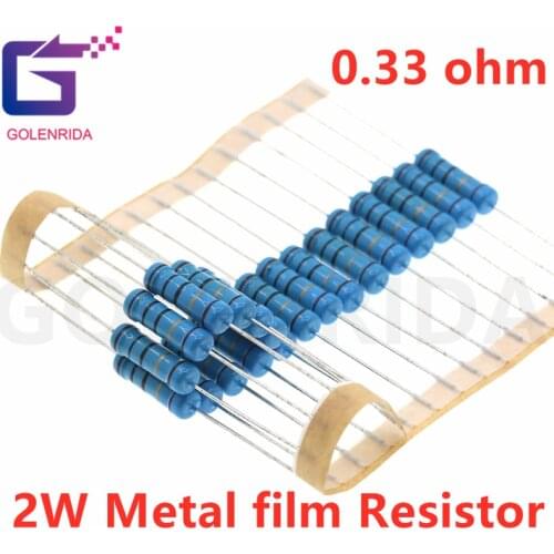 20pcs 0.33 ohm 0.33R 2W Metal film resistor