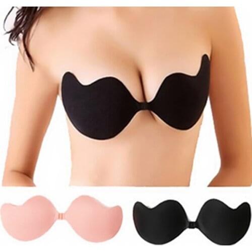 Fashion good quality new arrival Sexy Lady Invisible Silicone V shape Strapless Bra Push UP Bust free shipping 350pcs/lot 680USD