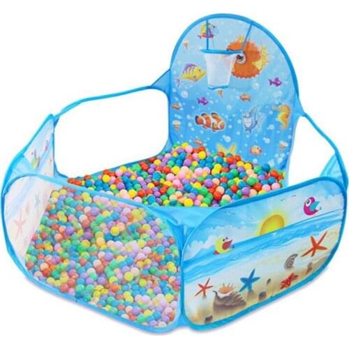 New Toys Tent Ocean Series Cartoon Game Ball Pits Portable Pool Foldable Children Outdoor Sports Educational Toy With Basket