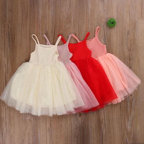 Citgeett Summer Solid 18M-5Years Kid Girl Short Sleeve Dress Ruffle Decoration Child Clothing Princess Dress