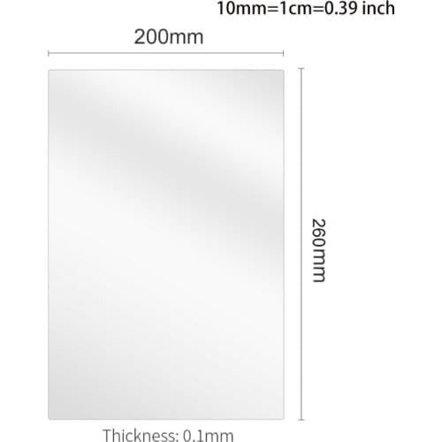 FEP Film 260x 200 x 0.1 mm High Transmittance for 3D Printer UV Light SLA DLP 8.9 Inch Release Film 5PCS