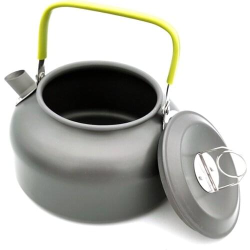 0.8L Portable Outdoor Coffee Teapot Camping Hiking Picnic Barbecue Kettle Water Pot Aluminum Alloy