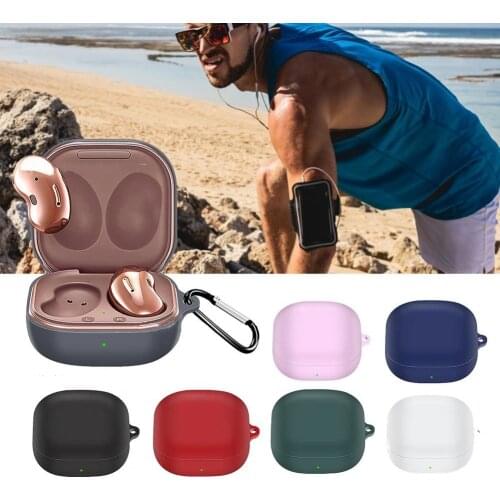 Anti-slip Shockproof Earphone Case with Buckle for Samsung Galaxy Buds Live