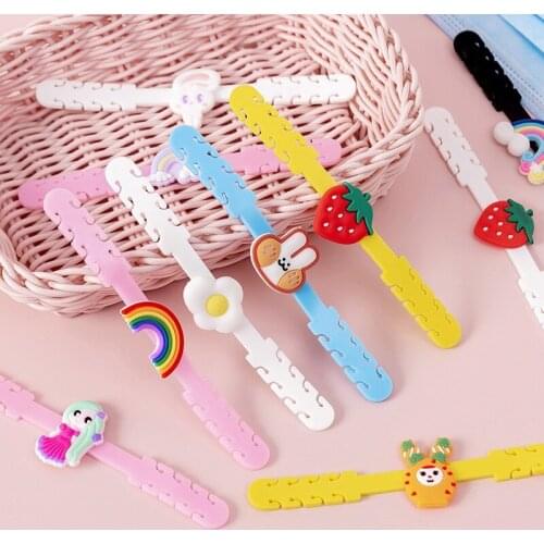 Cartoon Silicone Hook Strap Holder Extension For Mask Ear Protector Soft Anti-tightening Release Pain Ear buckle Dropship