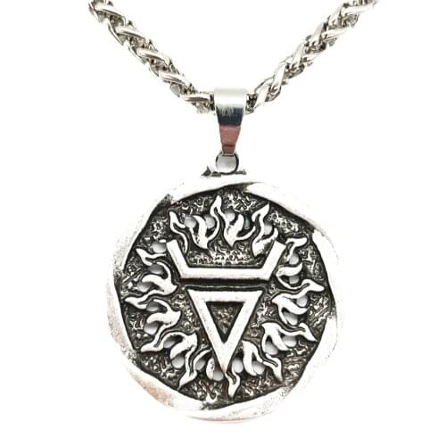 Slavic Pendant Veles Symbol Amulet Talisman Necklace Men Women Viking Jewelry