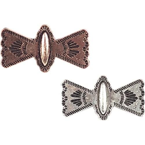 29mm 3pcs/lot Zinc Alloy Button Gold Silver Bowknot Shape Double Hole Connector Charms For DIY Jewelry Finding Accessories