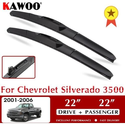 Wiper Car Wiper Blades For Chevrolet Silverado 3500 2001-2006 Windshield Windscreen Front Window Accessories 22"+22" LHD RHD