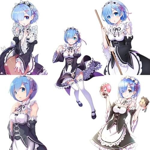Three Ratels CDM368 RE:ZERO lovely Rem Vinyl PVC poster cartoon anime car hood sticker laptop decal