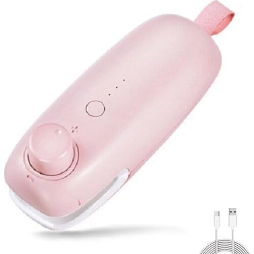USB Charging Sealing Machine Hand Pressure Portable Mini Heating Plastic Packaging Machine Handheld Vacuum Food Sealing Device