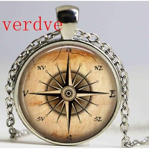 Vintage Compass charm vintage compass pendant art pendant necklace