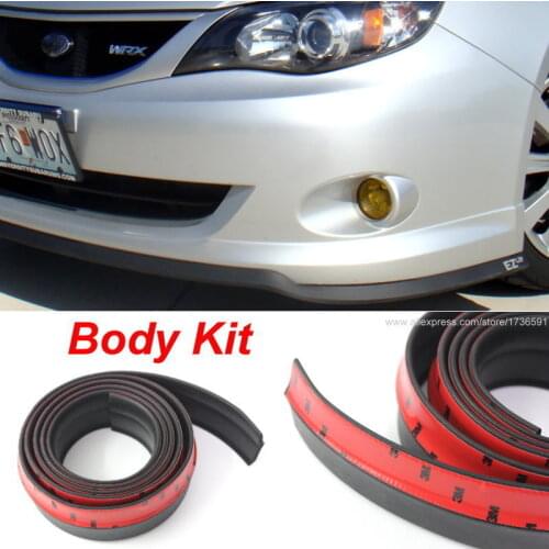 2.5m Car Protector Front Lip Side Skirt Body Kit Trim Spoiler Bumper Lip For Subaru Forester Outback Legacy Impreza XV BRZ WRX