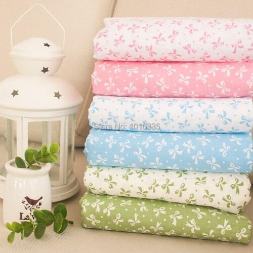 Hot sale 1.6meter Width Vintage bow-knot printed 100% cotton fabric patchwork fabric many pattern in stock $19=2 meters