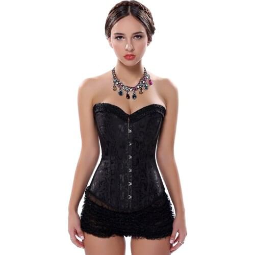 Steampunk Women Corset gothic Plus Size Corsets Lace Up Steel boned Overbust Bustier S-6XL Waist Cincher Body shaper corsele