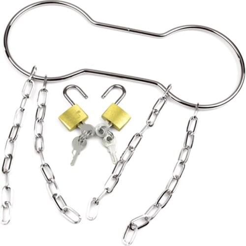 1set Magic Chain Shackle Escape Handcuff Escape Silver Stage Magic Tricks Professional Magician Trick Gimmick