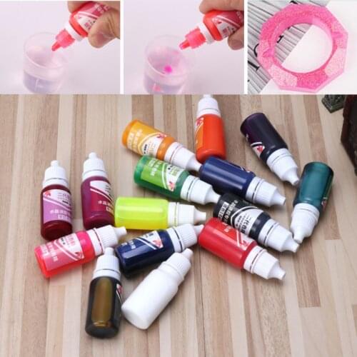 10ml 15 Color Epoxy UV Resin Colorant Jewelry Liquid Pigment Bath Bomb Soap Dye
