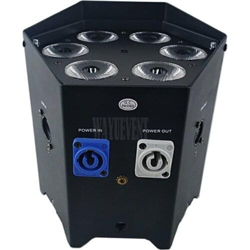 12 Pieces+2 Flight Case 6x15W DMX512 Battery Wireless LED Professional Stage Light remote Phone APP control wedding wash lights