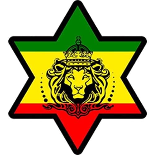 13cm X 13cm Hot Sell Creative Macbook Lion of Judah One Lov Car Sticker Accessories Car Styling Cover Scratches Waterproof PVC