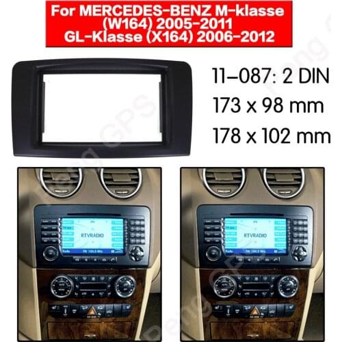 2 DIN Car Radio stereo Fitting installation adapter fascia For MERCEDES-BENZ M-klasse (W164) GL-Klasse (X164) frame Audio