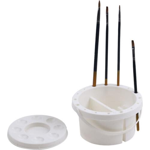 Plastic Pen Brush Washing Bucket Multifunction Pen Bucket With Handle Painting Brush Washer for Drawing Art Tool Supplies