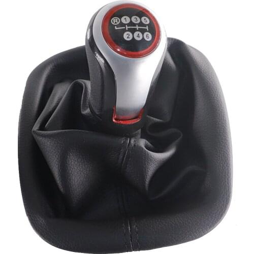 6 speed Gear Shift Knob Lever Stick Gaiter Boot Cover Collar For AUDI A6 C5 A8 D2 1996 1997 1998 1999 2000 2001 2002 2003