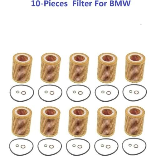 AP03 New 10 x Engine Oil Filter For BMW E82 E88 E90 E92 E93 E60 E60 E66 E65 E67 E91 HU816X 11427541827 11427566327 11428683196