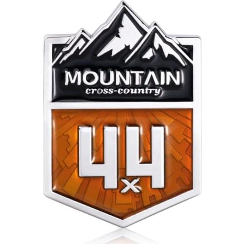Car Sticker 3D Metal Emblem 4x4 Mountain Side Shield Logo Badge Trunk Decal For Jeep Warngler Highlander Car Styling Accessories