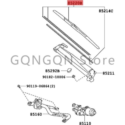 CAR front wiper wiper blade 2010- 2020 Toy ot aYAR IS VER SO-S PRI US C COR OLL A/ALT IS CO ROL LA LEV IN/H YBR ID