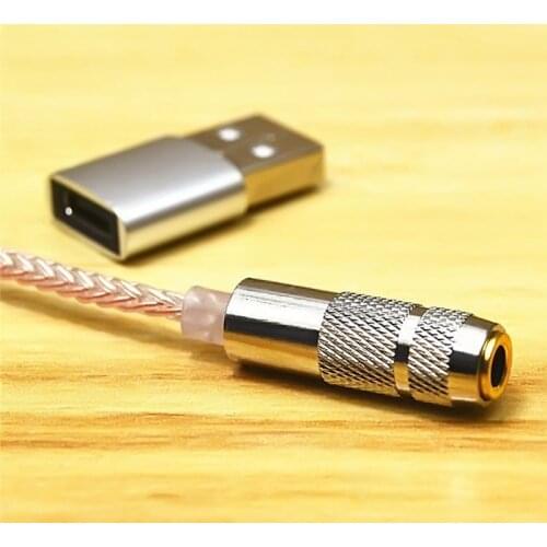 Type-C to 3.5mm HiFi Digital Headphone Amplifier Cs46L41 Chip Decoding DAC Audio Adapter Cable for Android Win10