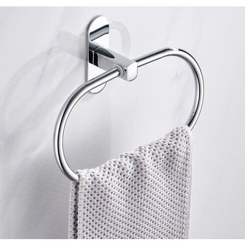 Stainless Steel Towel Ring Holder Hanger Wall Mounted Hanging Rack Bathroom Hardware Supplies