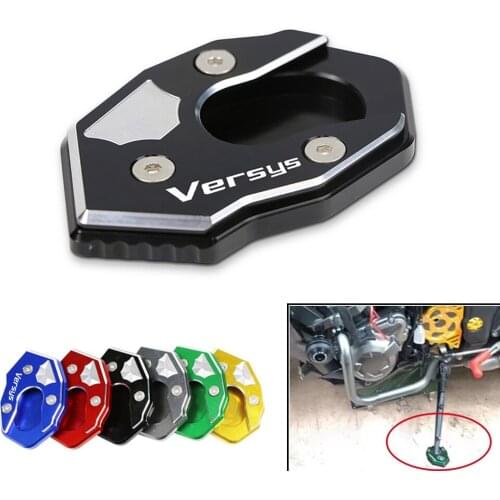 For KAWASAKI Versys 300 VERSYS X300 versys X250 2017-2021 CNC Kickstand Enlarger Plate Pad Foot Side Stand Enlarge Extension